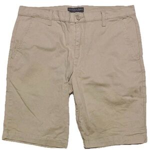US Polo Assn Mens Khaki Shorts 36 stretch Chinos Preppy Cotton Spandex 9 Inseam